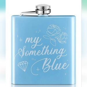 Bride Something Blue Flask